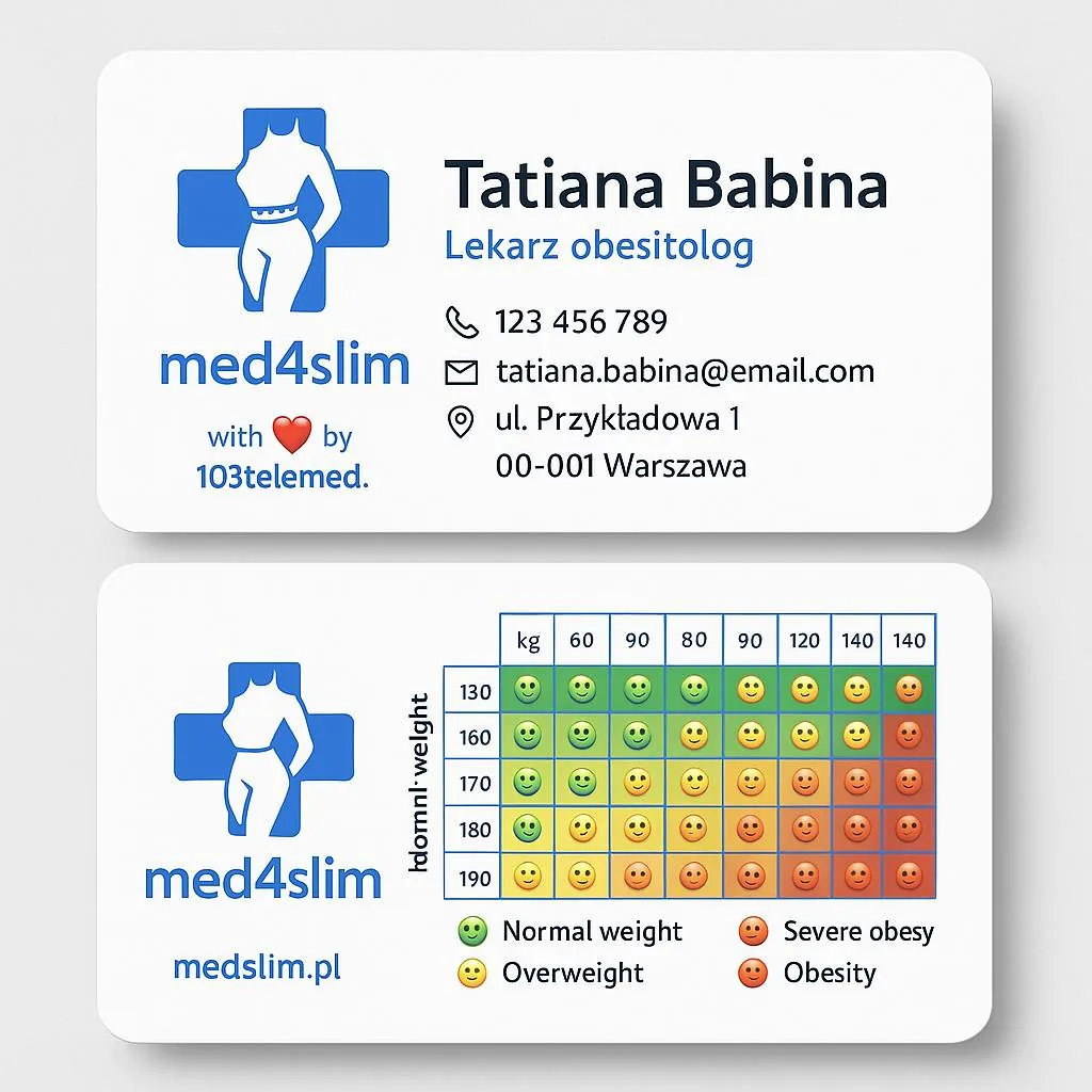 Лікар-обезитолог Тетяна Бабіна, контактні дані клініки Med4Slim для онлайн-лікування ожиріння в Польщі